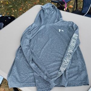 Under Armour Heather Gray Long Sleeve Hoodie